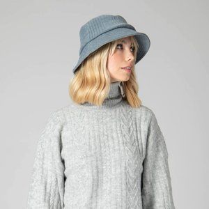 NWT Anthropologie + San Diego Hat Co. Cozy and Chic Bucket Hat Blue (ONE SIZE)